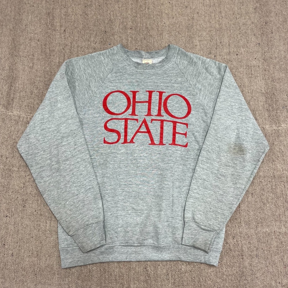 Vintage Ohio State Sweatshirt Men Large Gray 1980s Fruit of the‎ Loom